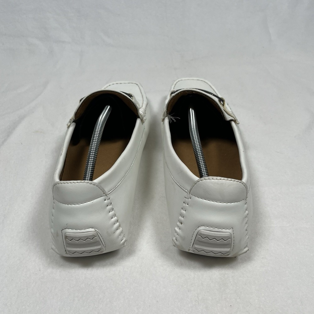 Bruno Marc Hugh-01 Mens Shoes Sz 14 White Faux Leather Driving Buckle Loafers - Picture 4 of 8